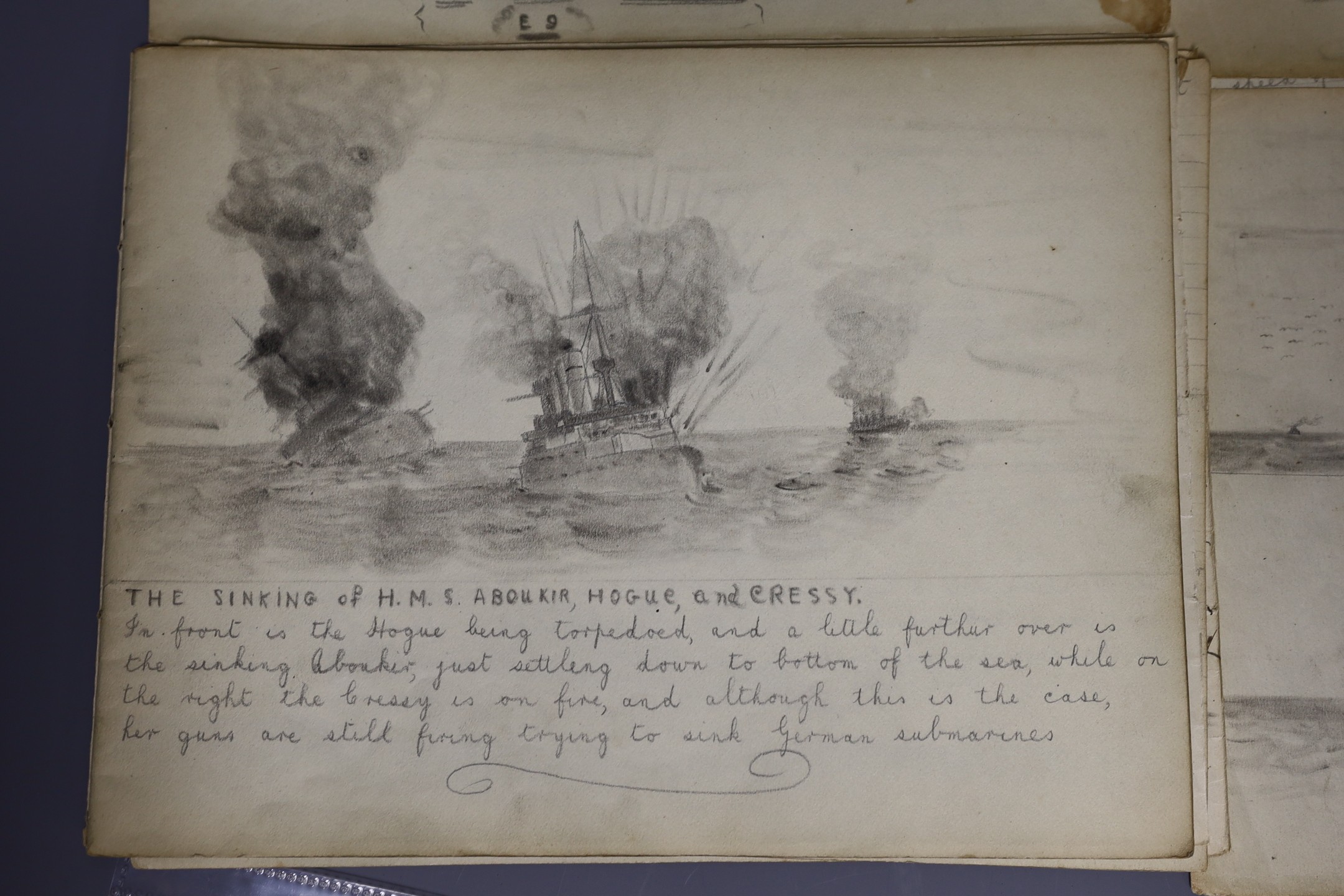 WWI mariners sketch book